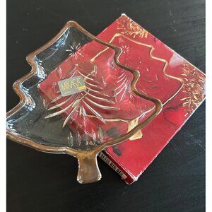 Christmas Candy Dish Decorative Mikasa Christmas Tree Glass Dish Decor